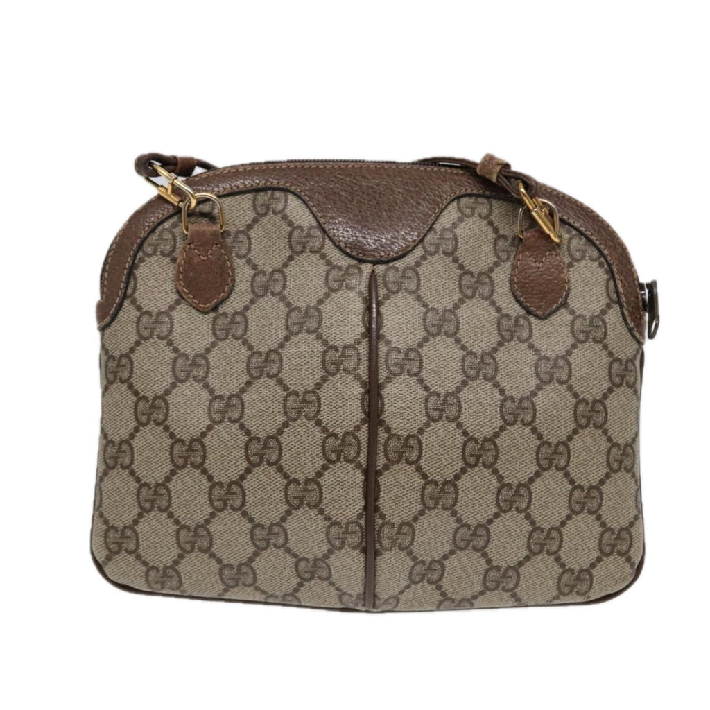 GUCCI GG Supreme Web Sherry Line Shoulder Bag PVC Beige 904 02 047 85369
