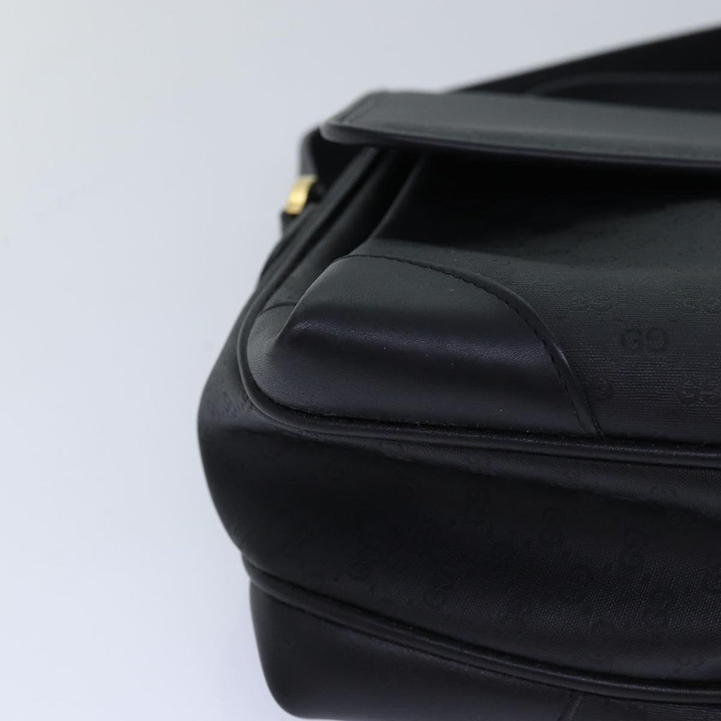 GUCCI Micro GG Supreme Shoulder Bag PVC Black Gold 001 116 0924 85388