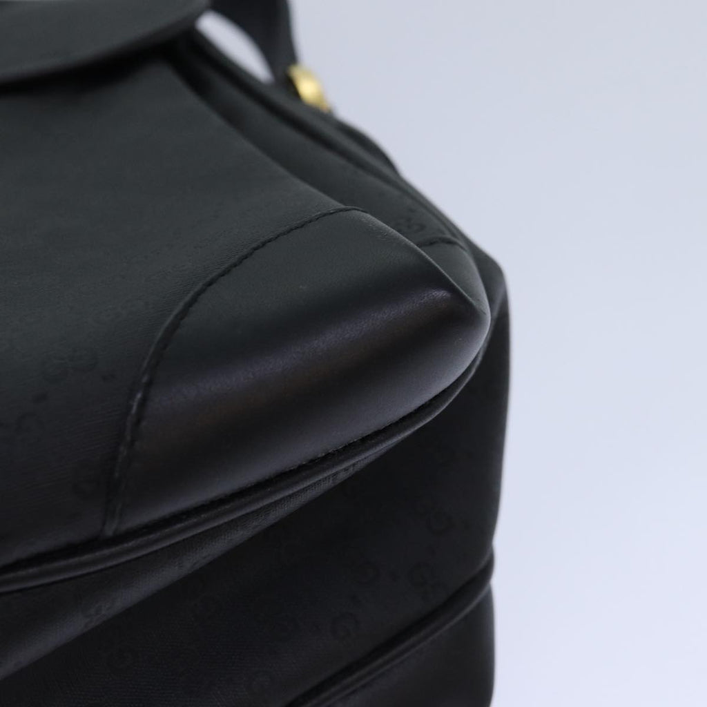 GUCCI Micro GG Supreme Shoulder Bag PVC Black Gold 001 116 0924 85388