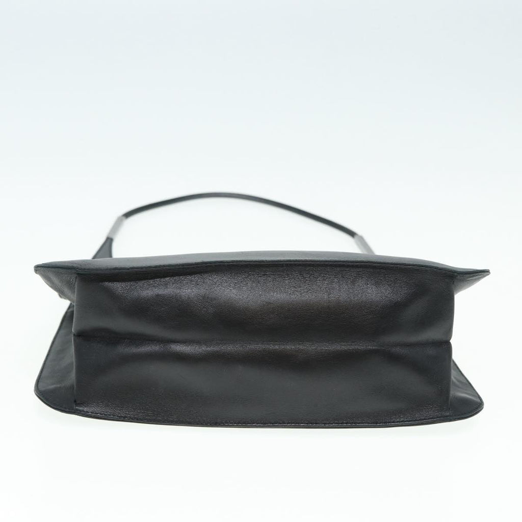 GUCCI Shoulder Bag Leather Silver Black 001 3167 85392
