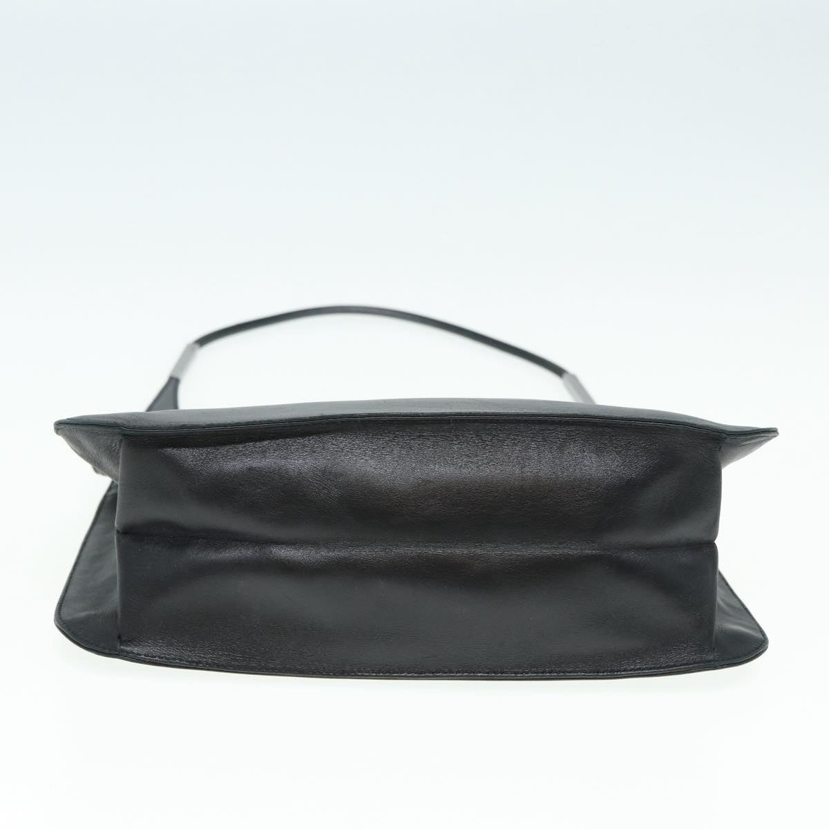 GUCCI Shoulder Bag Leather Silver Black 001 3167 85392