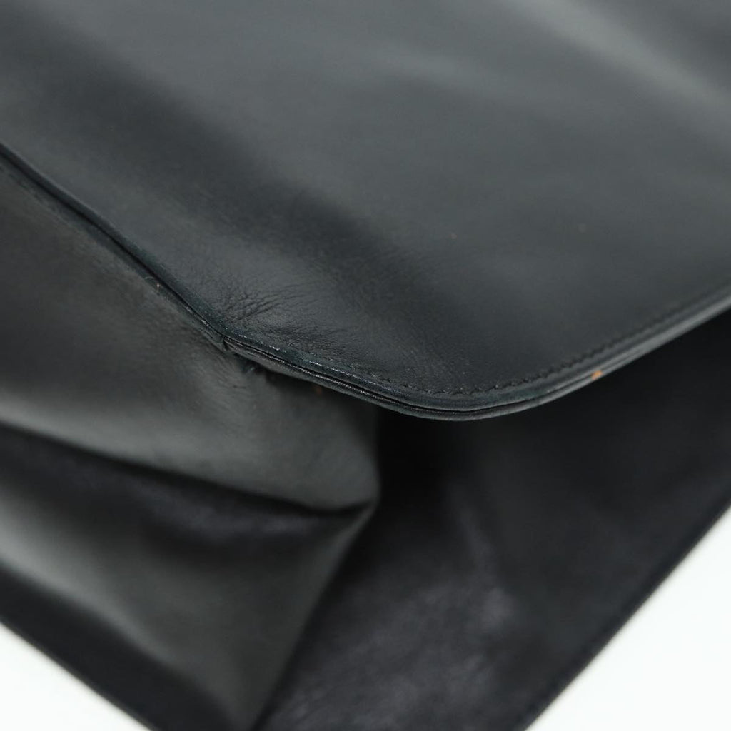GUCCI Shoulder Bag Leather Silver Black 001 3167 85392
