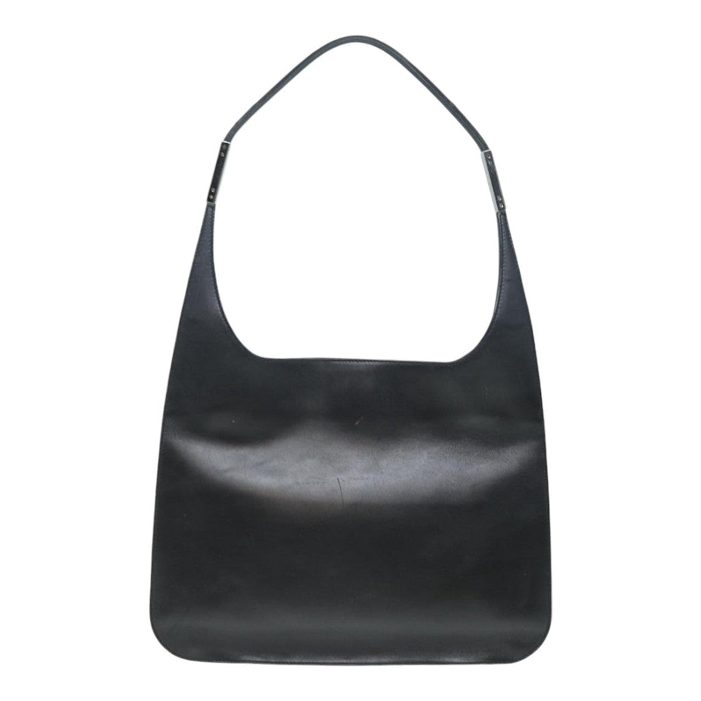 GUCCI Shoulder Bag Leather Silver Black 001 3167 85392