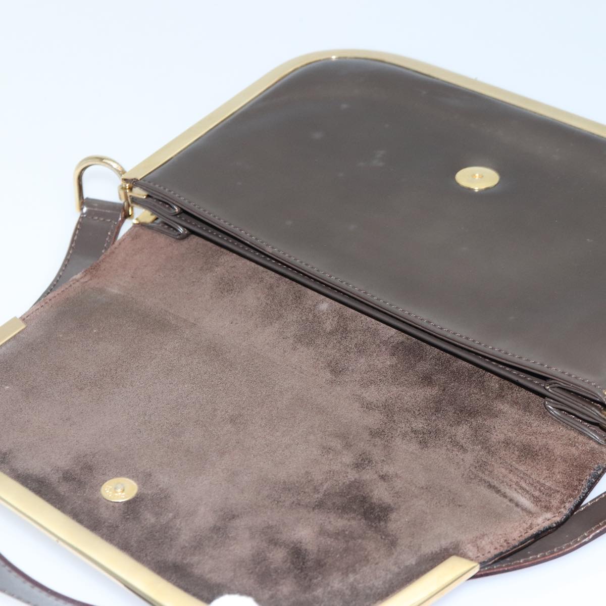 GUCCI Shoulder Bag Leather Gold Brown 001 2058 1764 0 85409