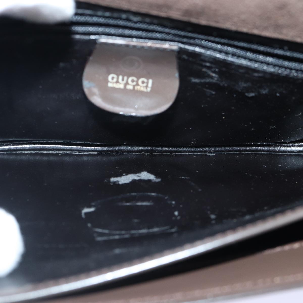 GUCCI Shoulder Bag Leather Gold Brown 001 2058 1764 0 85409
