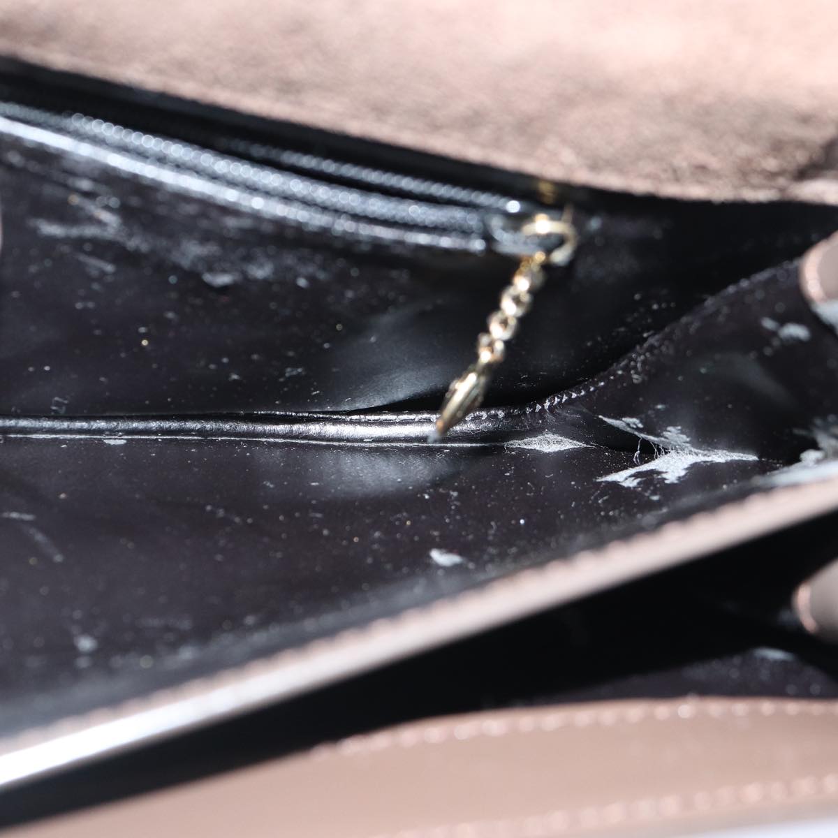 GUCCI Shoulder Bag Leather Gold Brown 001 2058 1764 0 85409