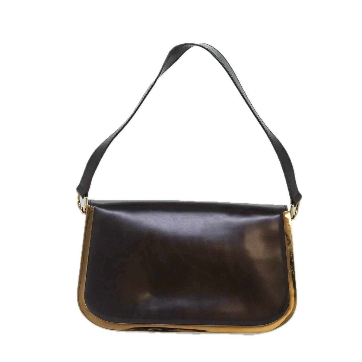GUCCI Shoulder Bag Leather Gold Brown 001 2058 1764 0 85409