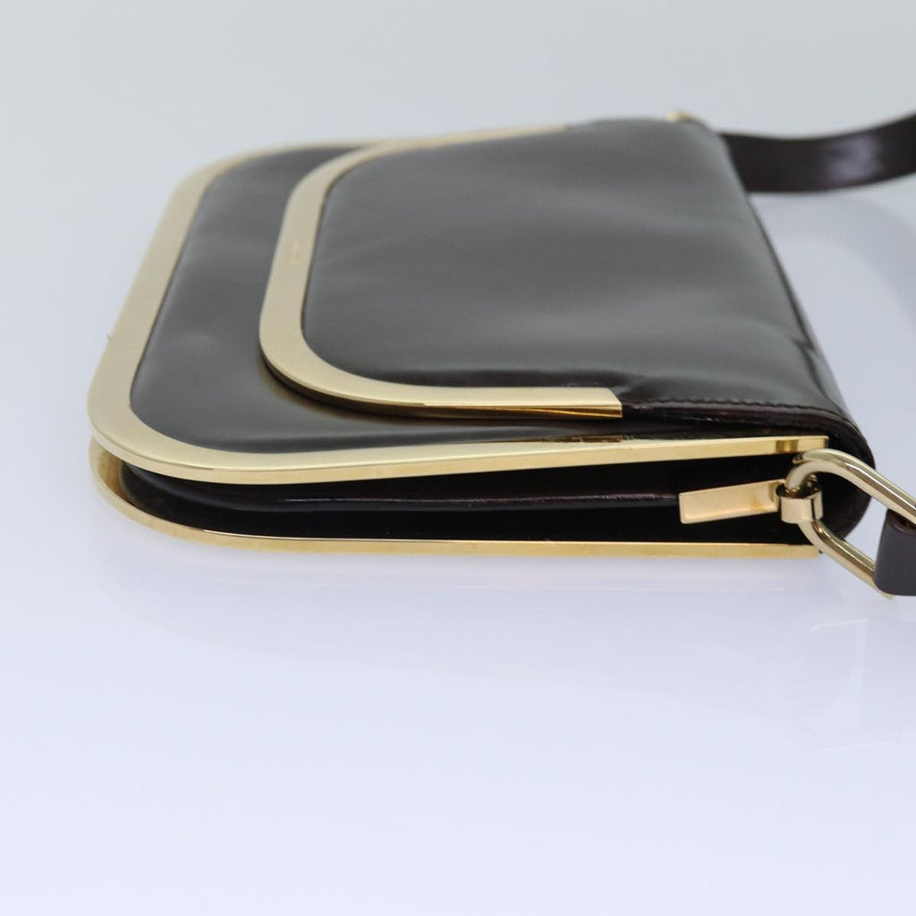 GUCCI Shoulder Bag Leather Gold Brown 001 2058 1764 0 85409