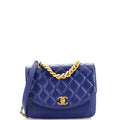 CHANEL Chain Handle Flap Bag Quilted Calfskin with Caviar Small