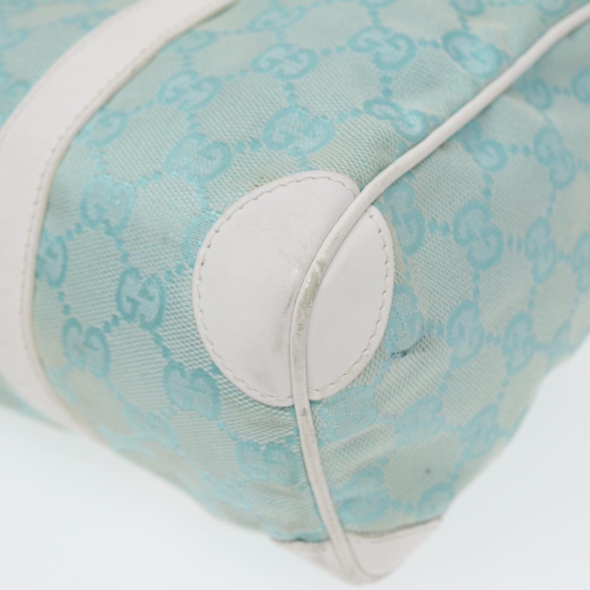 GUCCI GG Canvas Hand Bag Peppermint Gold 000 0851 85472