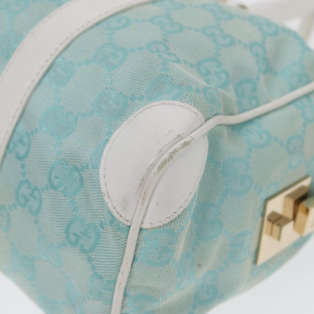 GUCCI GG Canvas Hand Bag Peppermint Gold 000 0851 85472