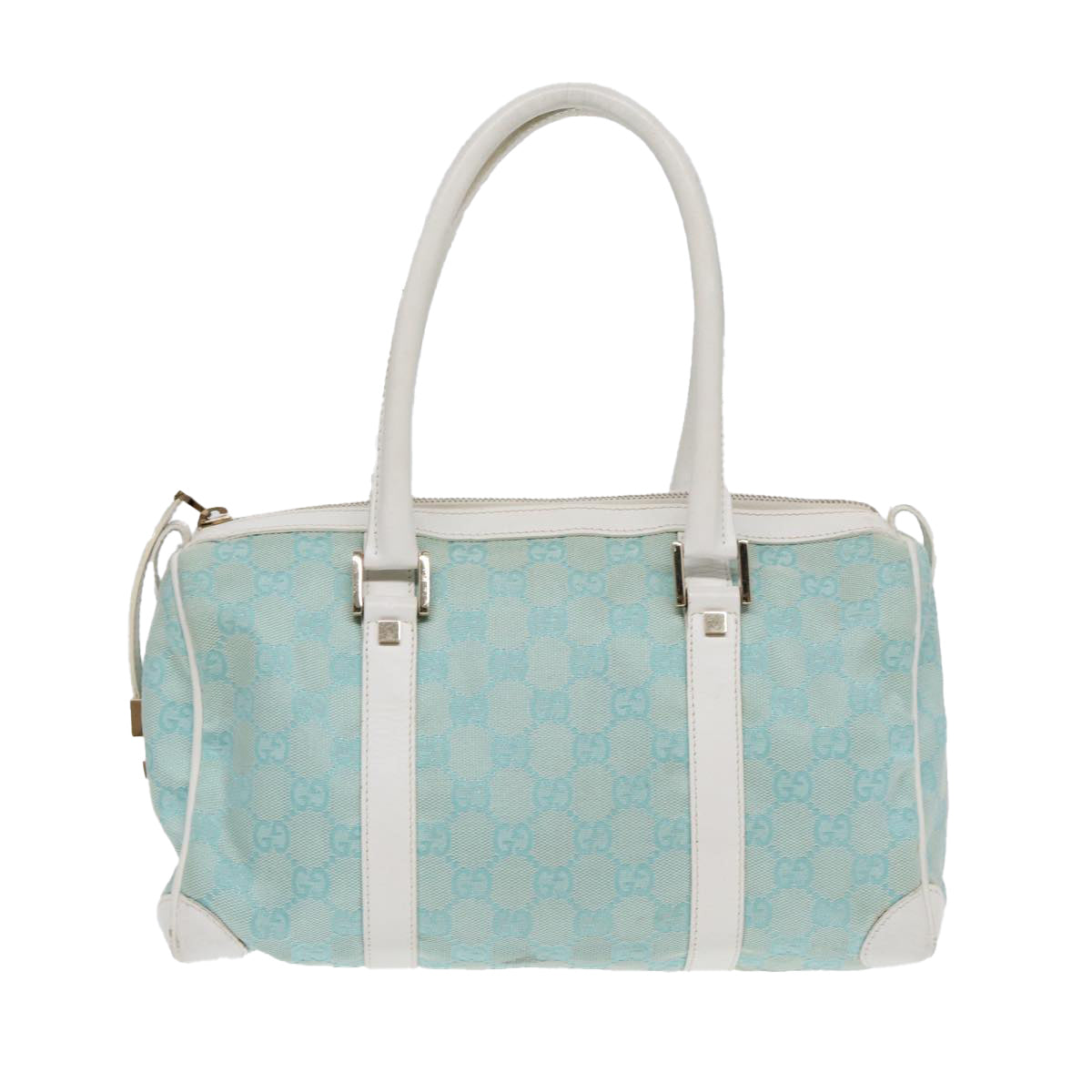 GUCCI GG Canvas Hand Bag Peppermint Gold 000 0851 85472