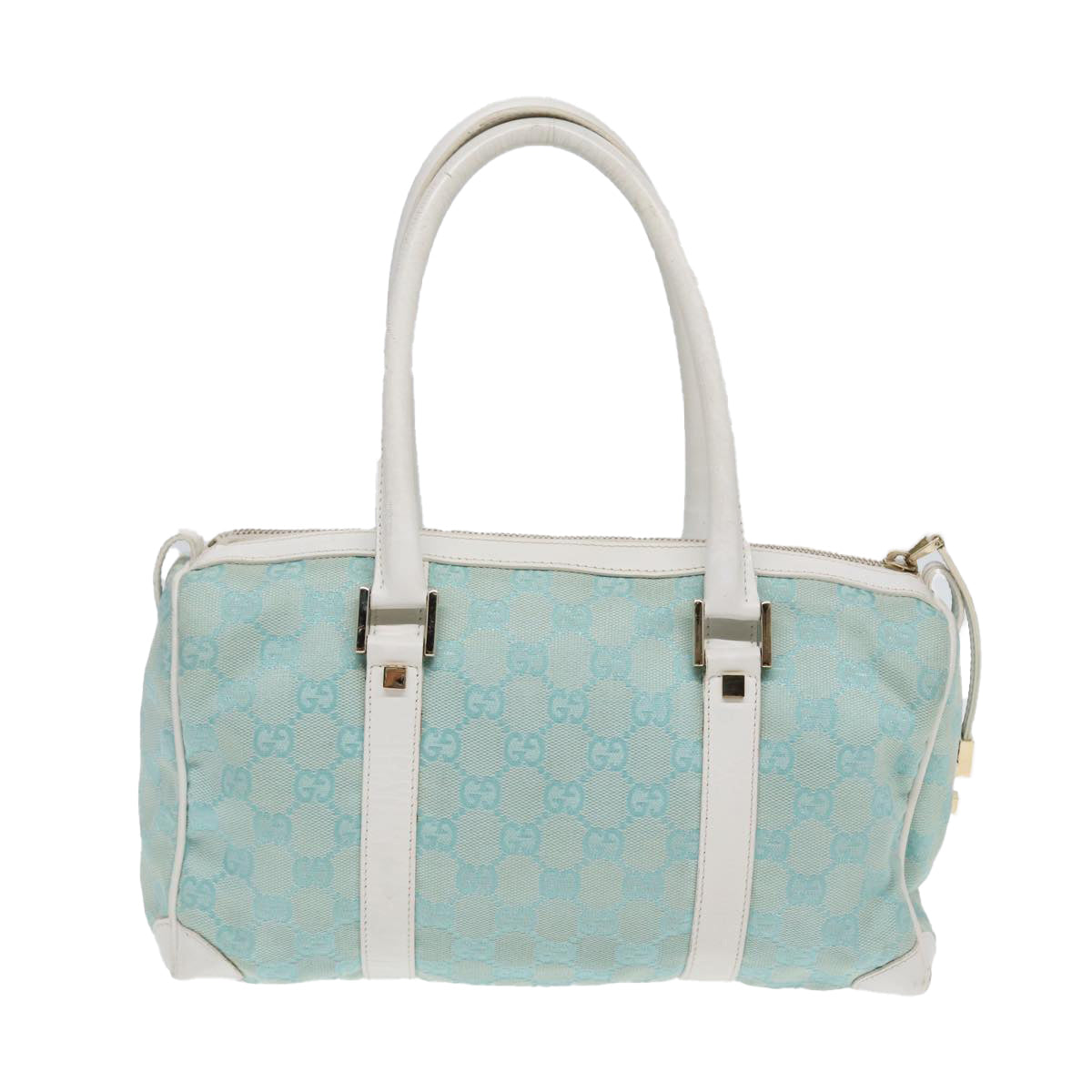GUCCI GG Canvas Hand Bag Peppermint Gold 000 0851 85472