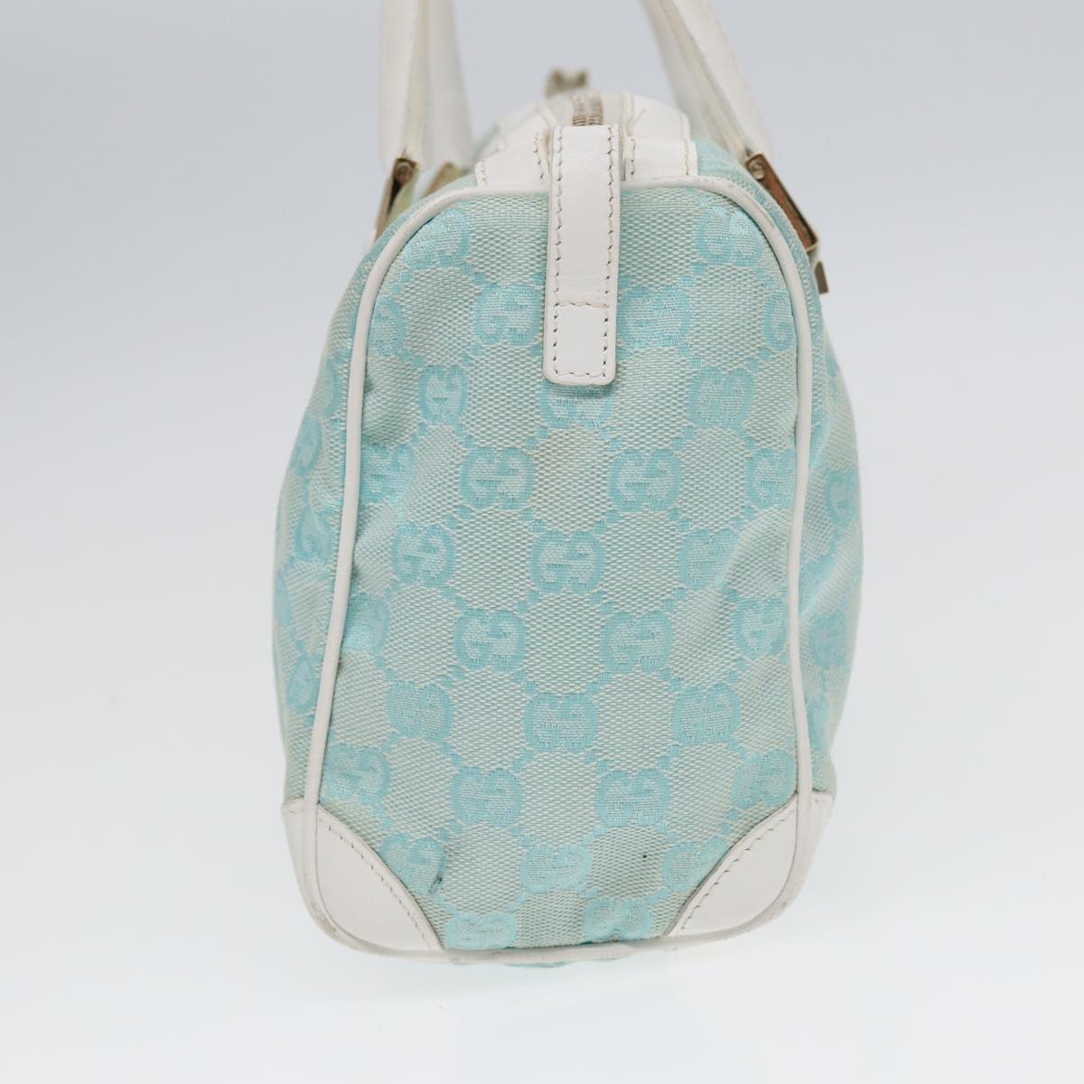 GUCCI GG Canvas Hand Bag Peppermint Gold 000 0851 85472