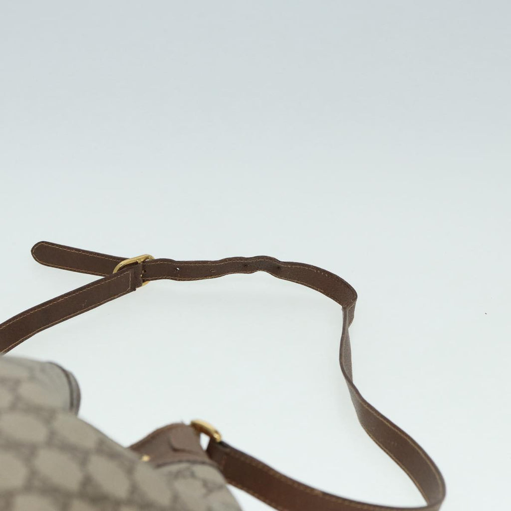 GUCCI GG Supreme Web Sherry Line Shoulder Bag PVC Beige Gold 85474