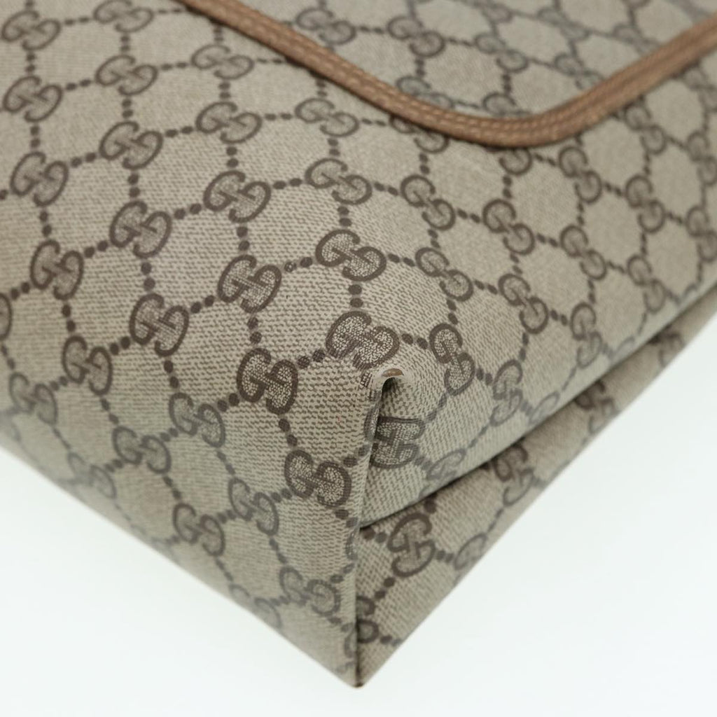 GUCCI GG Supreme Web Sherry Line Tote Bag PVC Beige Silver 39 02 003 85494