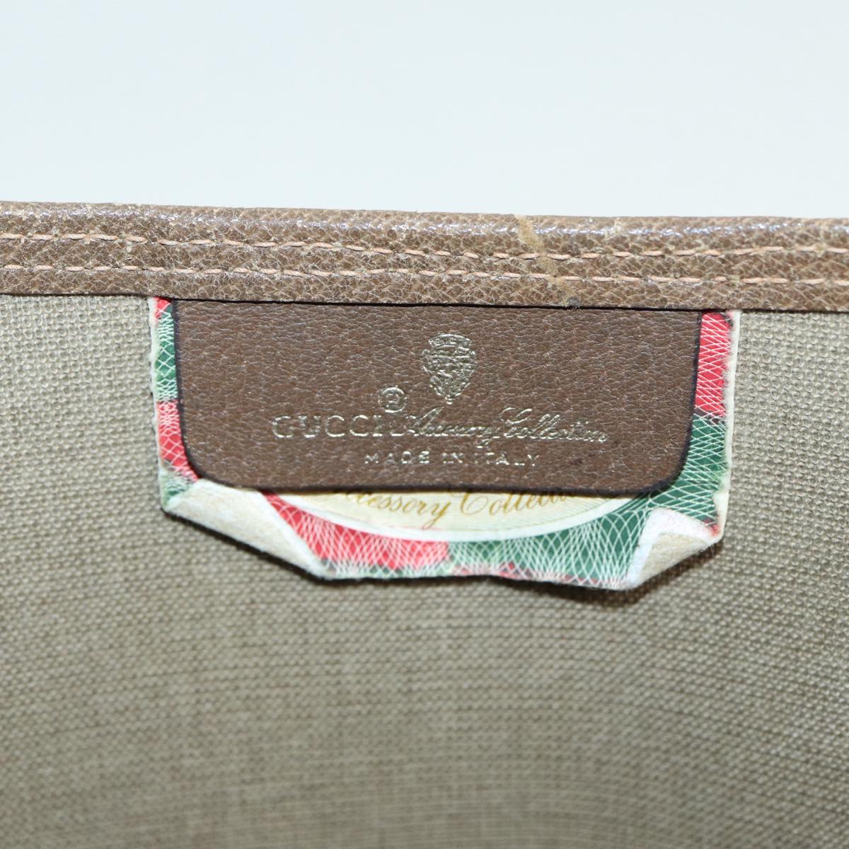 GUCCI GG Supreme Web Sherry Line Tote Bag PVC Beige Silver 39 02 003 85494