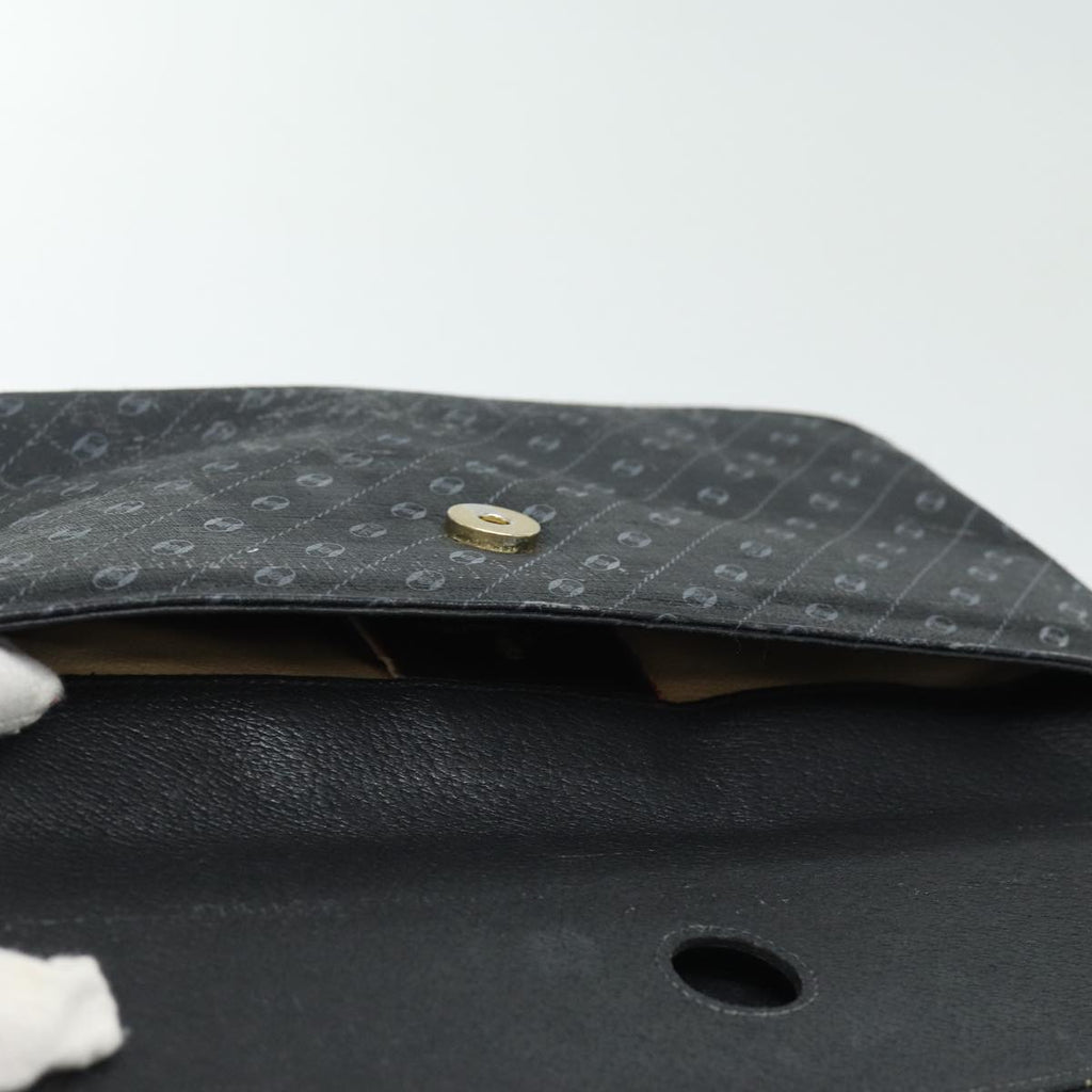 GUCCI Clutch Bag Leather Black Gold 85496