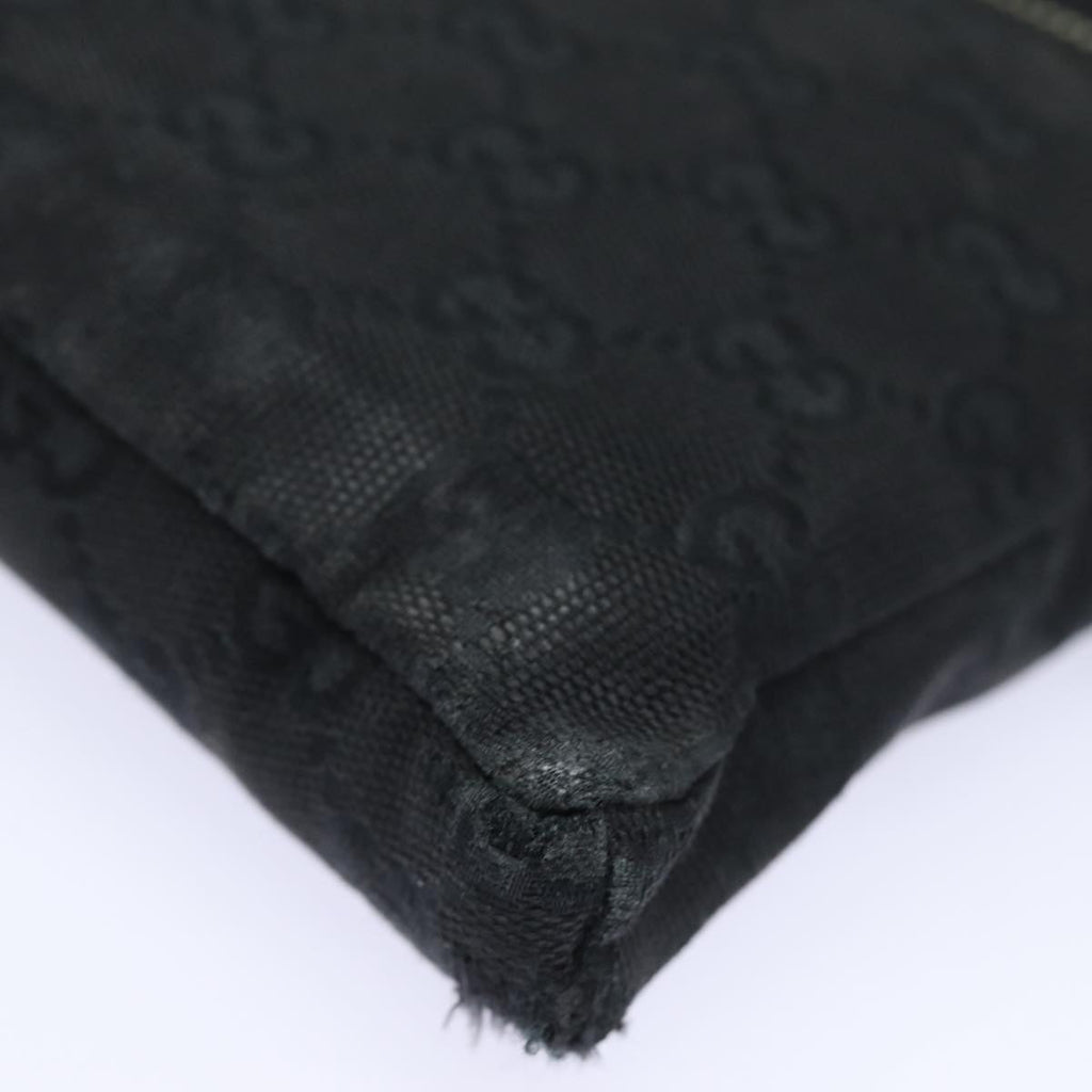 GUCCI GG Canvas Waist bag Black Silver 28566 85497