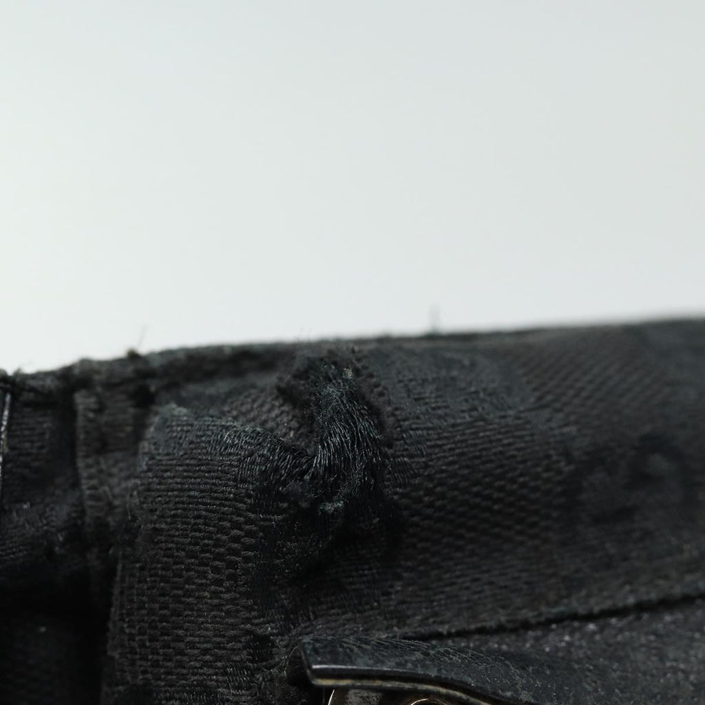 GUCCI GG Canvas Waist bag Black Silver 28566 85497
