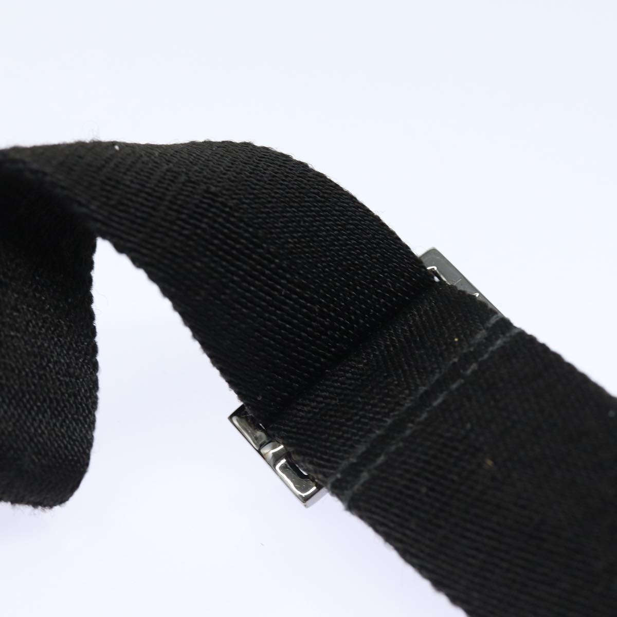 GUCCI GG Canvas Waist bag Black Silver 28566 85497