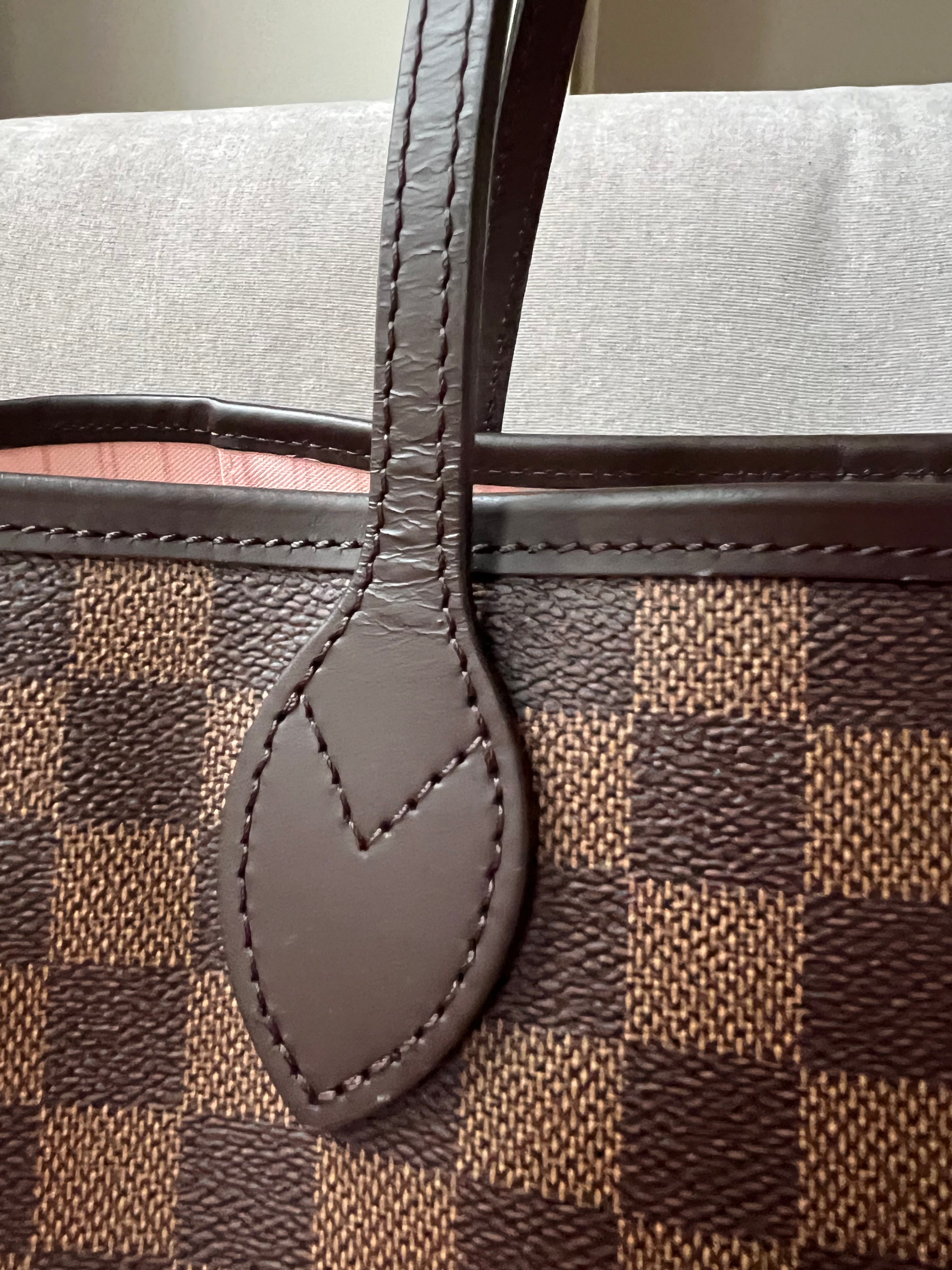 Louis Vuitton Neverfull MM Damier Ebene Rose Ballerine (RRP £1,410)