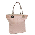 GUCCI GG Canvas Tote Bag Pink White gold 120836 85502