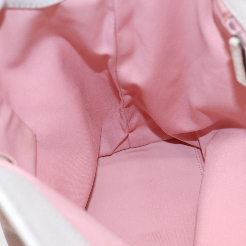 GUCCI GG Canvas Tote Bag Pink White gold 120836 85502