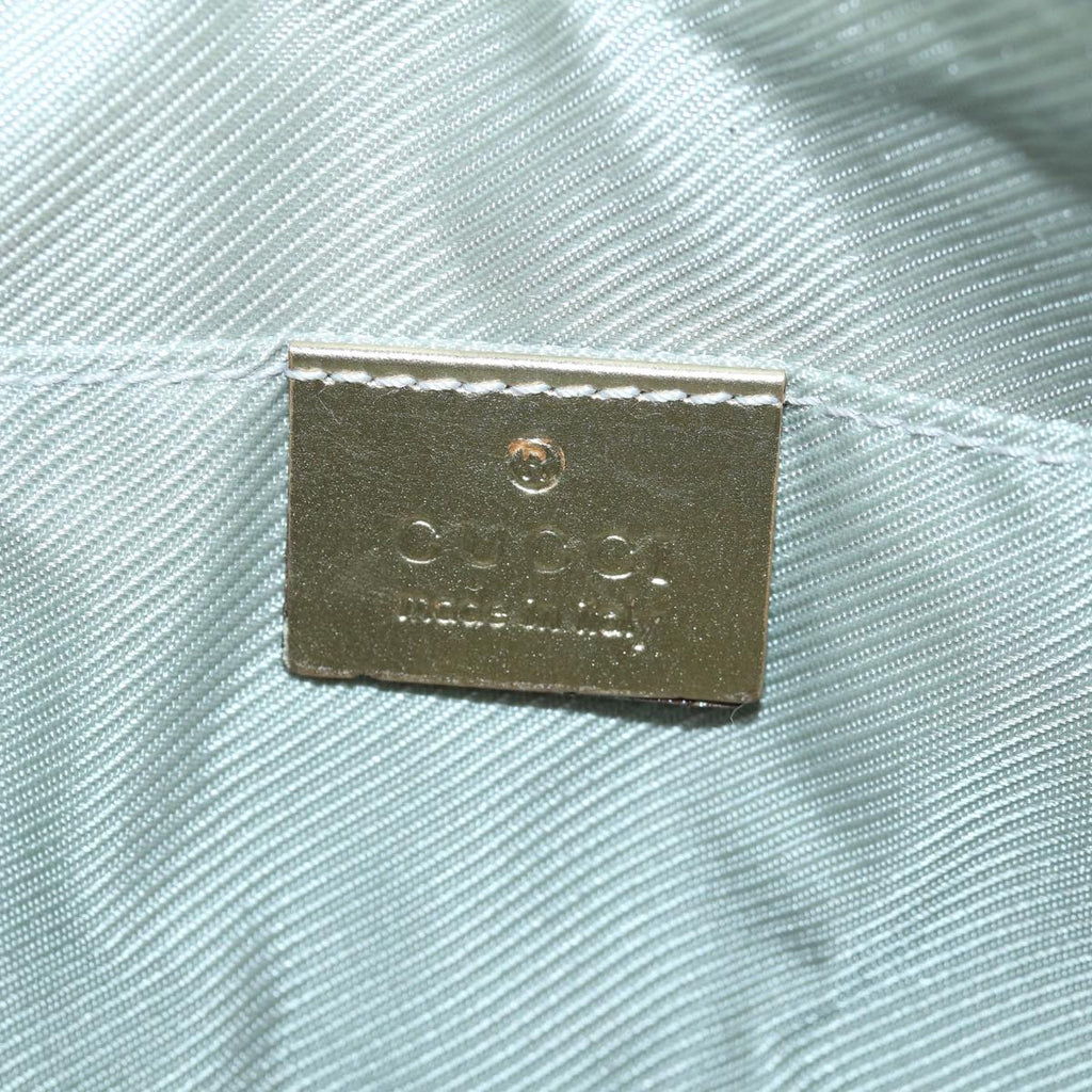 GUCCI GG Canvas Shoulder Bag Light Blue Gold 005 0813 85517