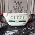 gg Coco Capitán Logo Belt Bag Cotton Linen Lining White For Men 11in/28cm gg
