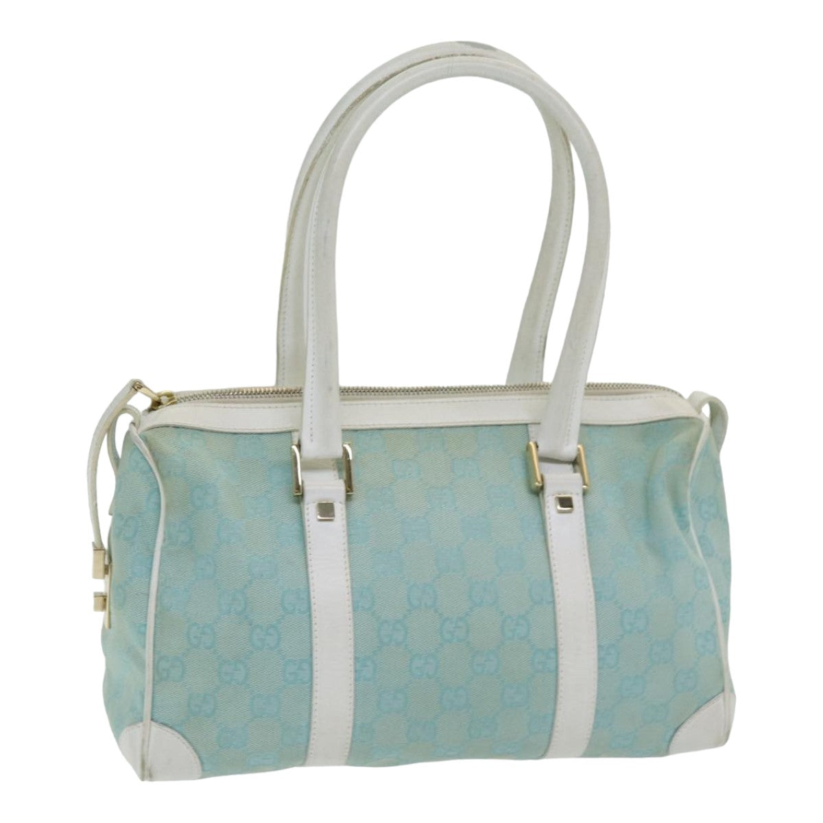GUCCI GG Canvas Hand Bag Beige White gold 000 0851 85519