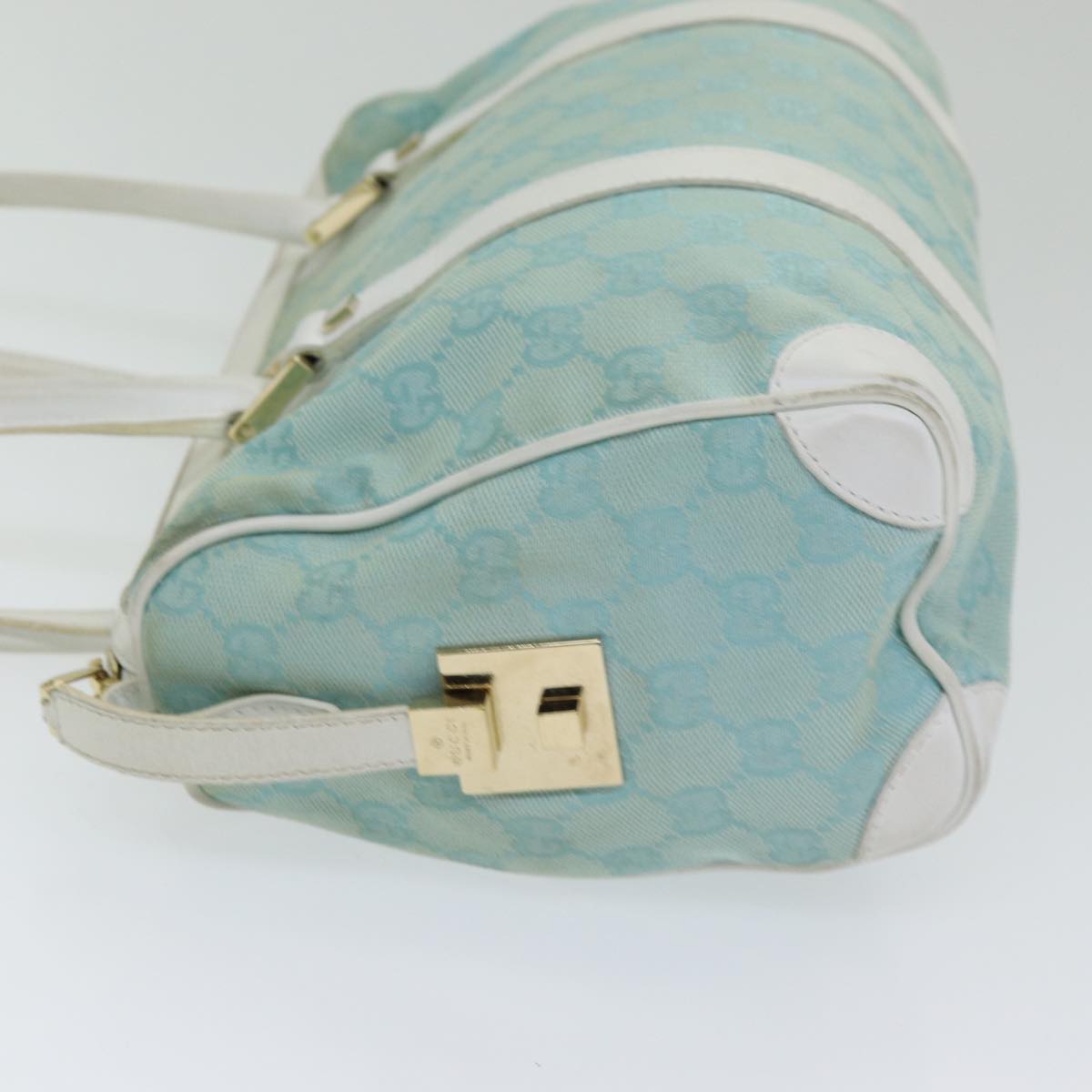 GUCCI GG Canvas Hand Bag Beige White gold 000 0851 85519