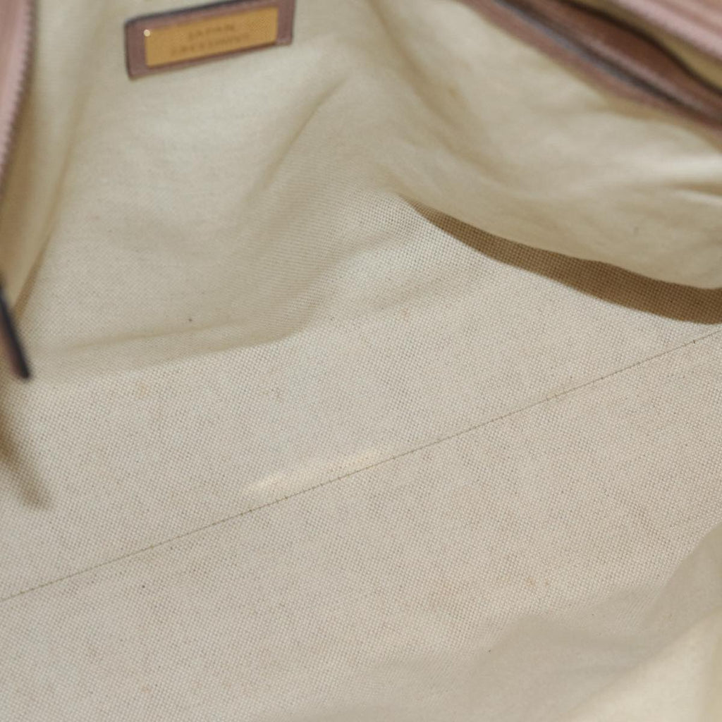 GUCCI GG Canvas Hand Bag 2way Beige Pink gold 323675 85520