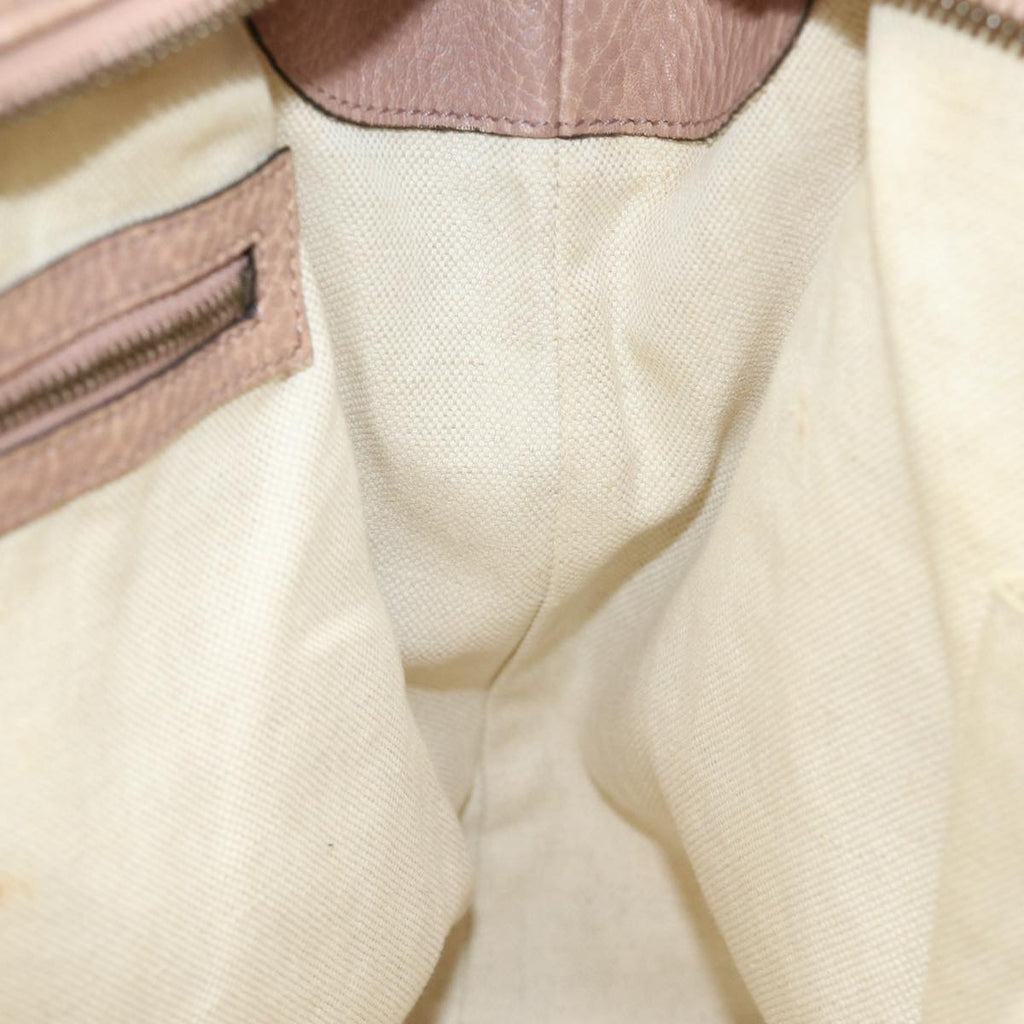 GUCCI GG Canvas Hand Bag 2way Beige Pink gold 323675 85520