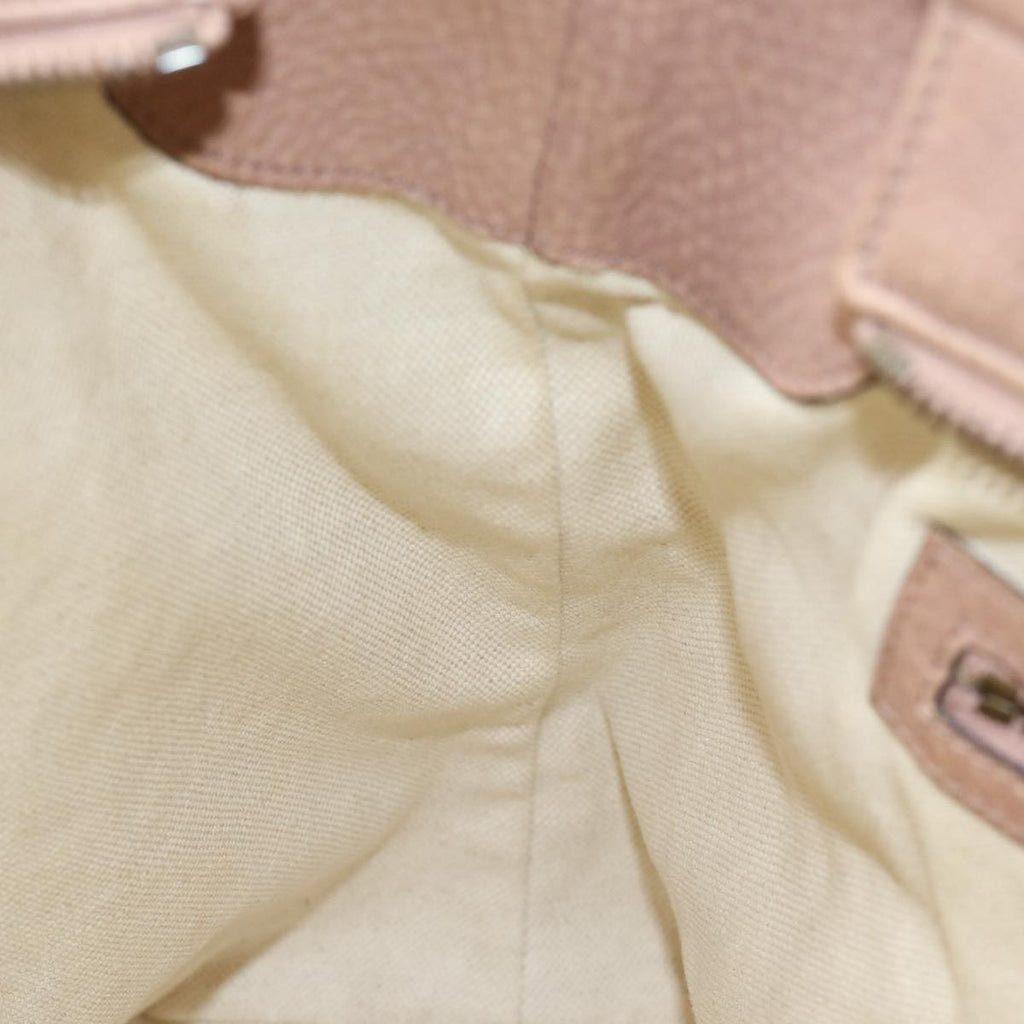 GUCCI GG Canvas Hand Bag 2way Beige Pink gold 323675 85520