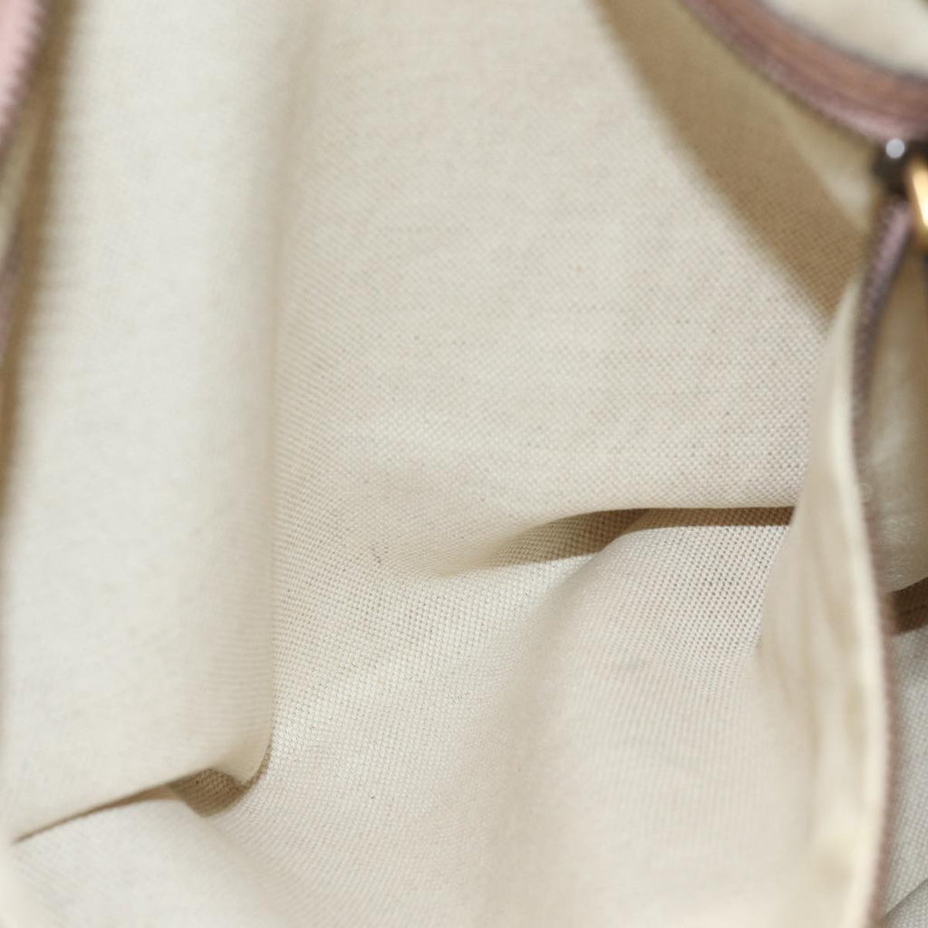 GUCCI GG Canvas Hand Bag 2way Beige Pink gold 323675 85520