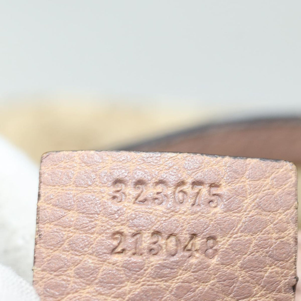 GUCCI GG Canvas Hand Bag 2way Beige Pink gold 323675 85520