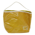 FENDI Hand Bag Enamel Yellow White Silver 85528