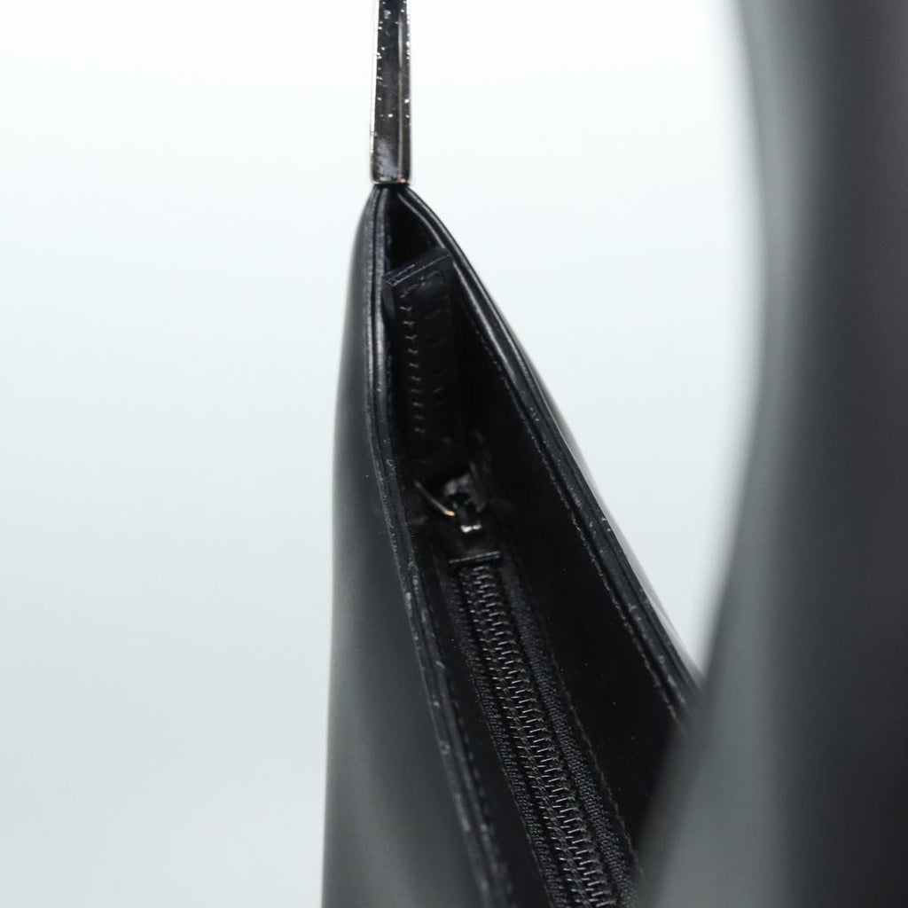 GUCCI Hand Bag Leather Black Silver 001 3010 85529