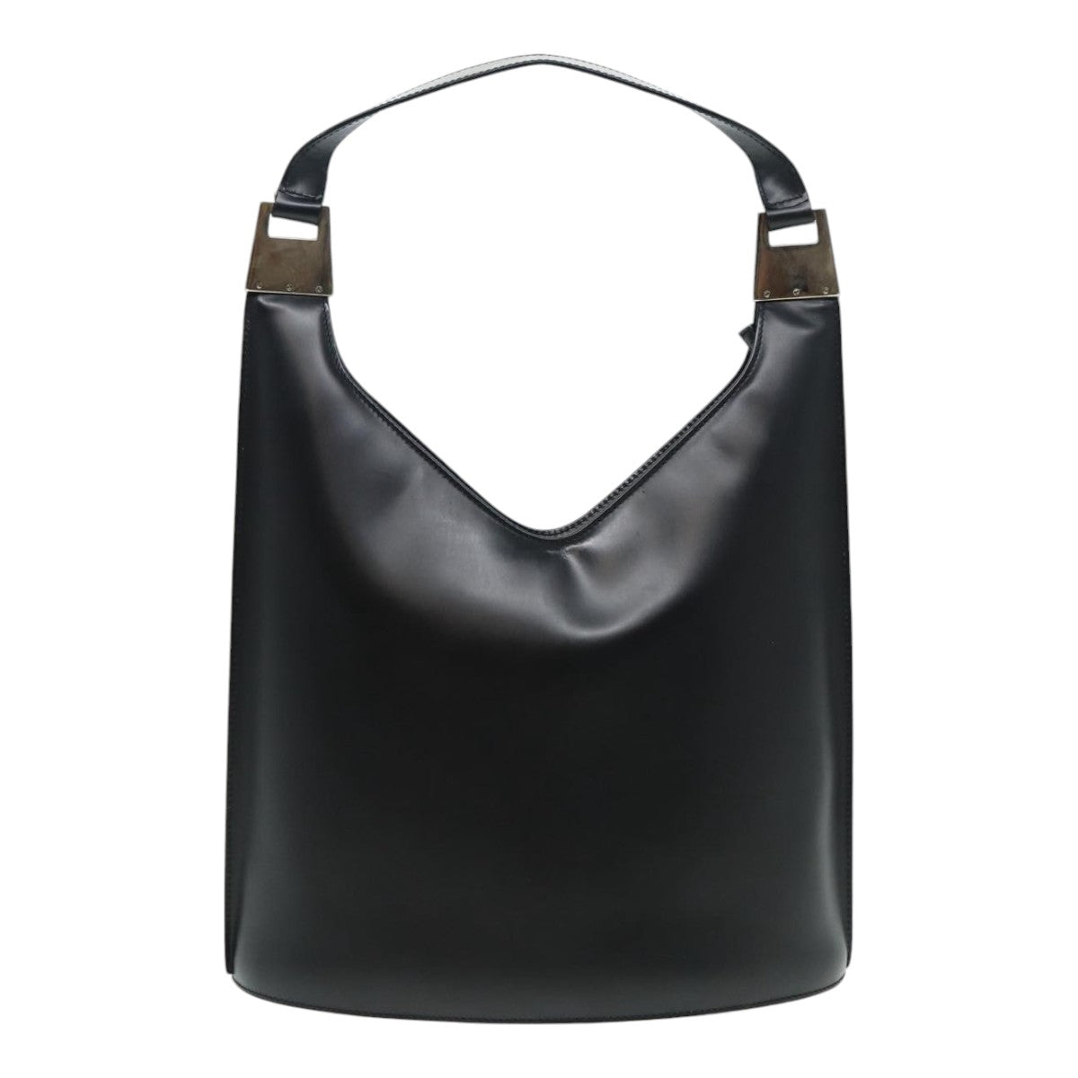 GUCCI Hand Bag Leather Black Silver 001 3010 85529