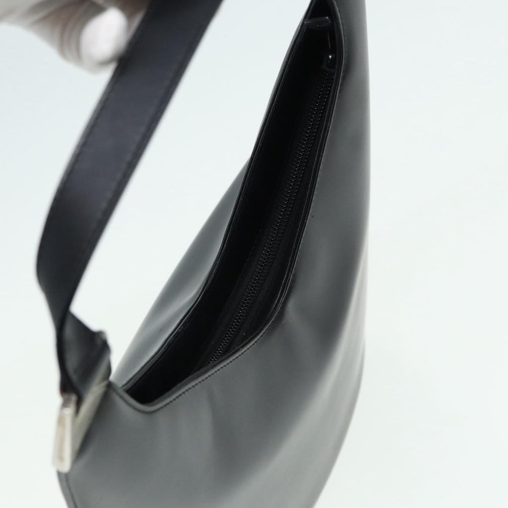 GUCCI Hand Bag Leather Black Silver 001 3010 85529