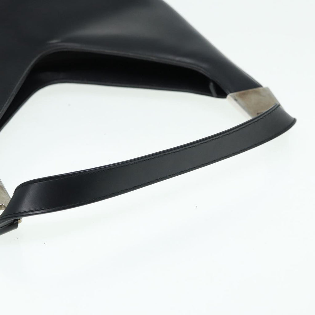 GUCCI Hand Bag Leather Black Silver 001 3010 85529