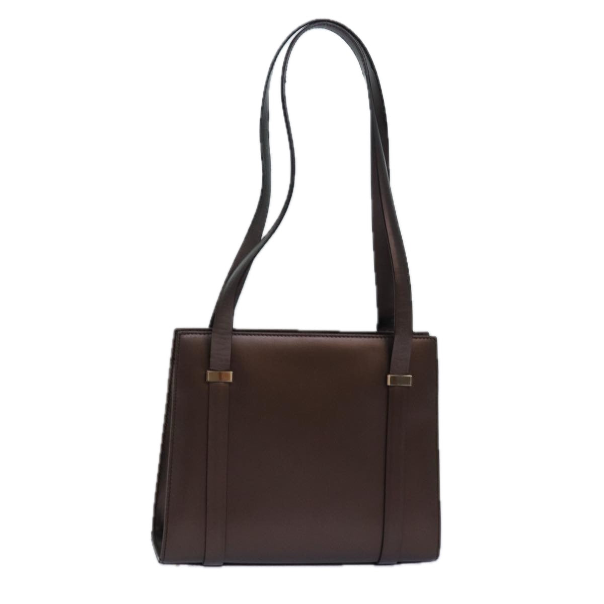 GUCCI Hand Bag Leather Brown Silver 007 2046 0268 85533