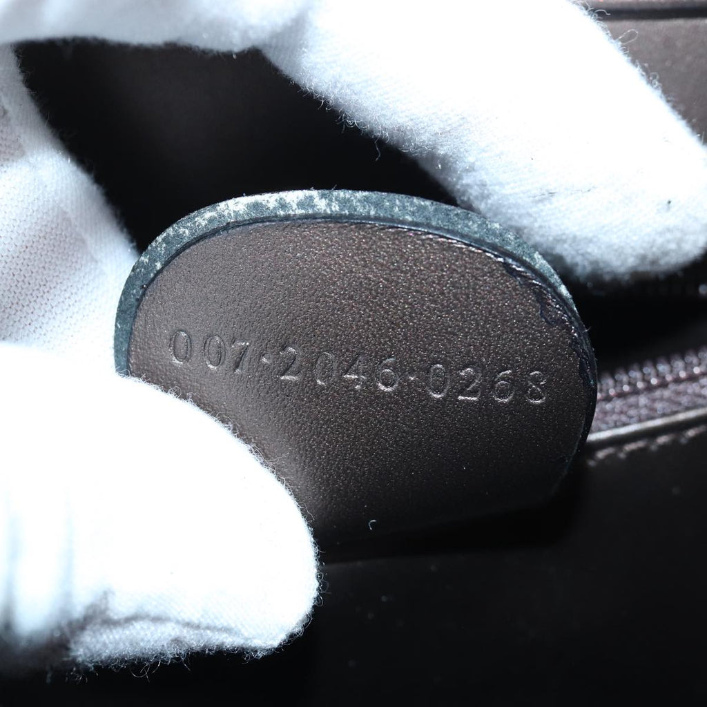 GUCCI Hand Bag Leather Brown Silver 007 2046 0268 85533