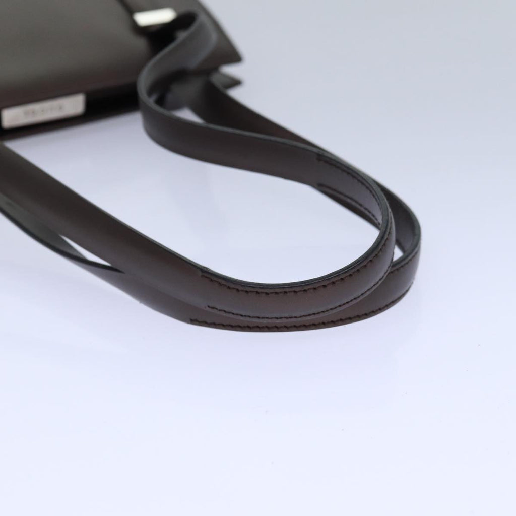 GUCCI Hand Bag Leather Brown Silver 007 2046 0268 85533