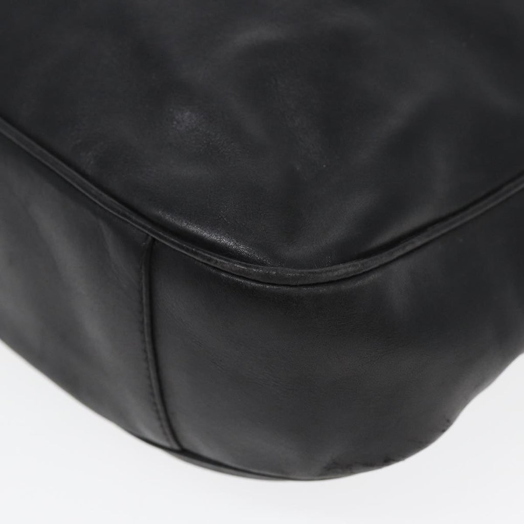 GUCCI Bamboo Hand Bag Leather Black 001 3754 1577 85536