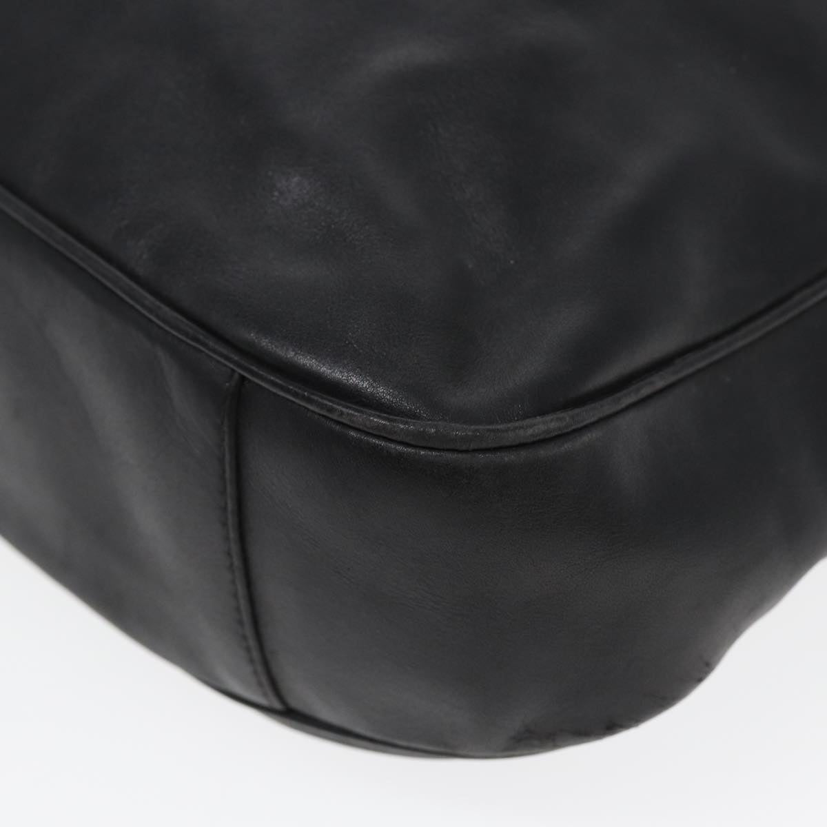 GUCCI Bamboo Hand Bag Leather Black 001 3754 1577 85536