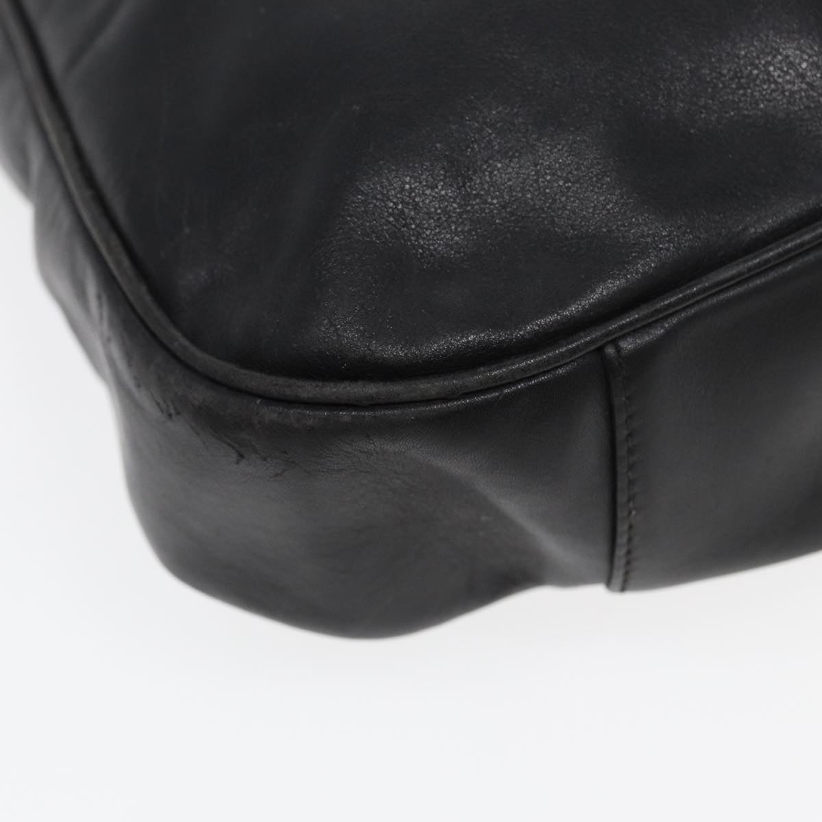GUCCI Bamboo Hand Bag Leather Black 001 3754 1577 85536