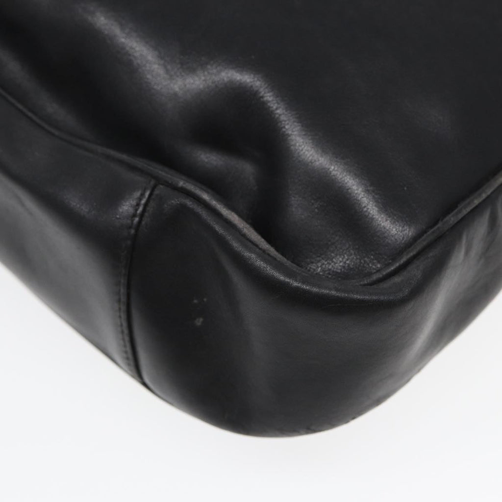GUCCI Bamboo Hand Bag Leather Black 001 3754 1577 85536