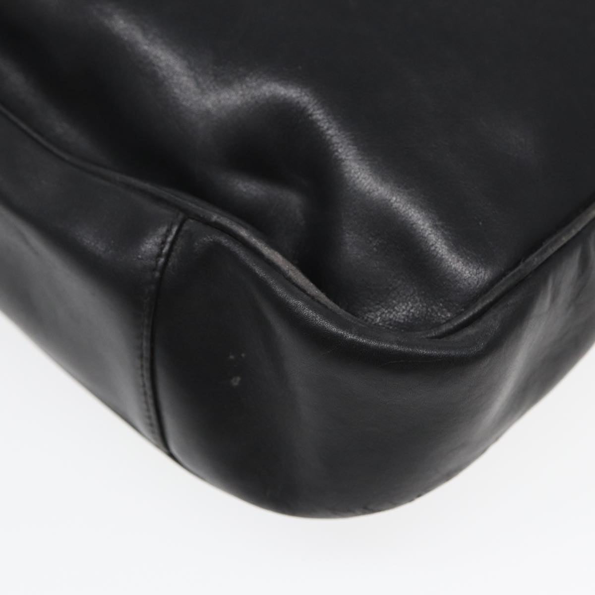 GUCCI Bamboo Hand Bag Leather Black 001 3754 1577 85536